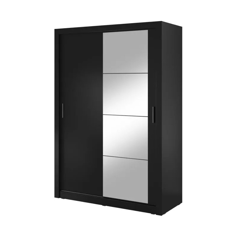 Szafa przesuwna AR-04 ARTI czarna Lenart z lustrem