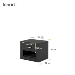 Szafka nocna Arti AR-07 Czarny Lenart