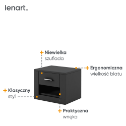 Szafka nocna Arti AR-07 Czarny Lenart