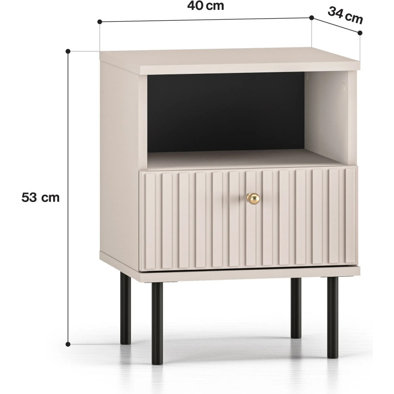 Szafka nocna Sophie 24 cashmere ML Meble | Domowanie.pl