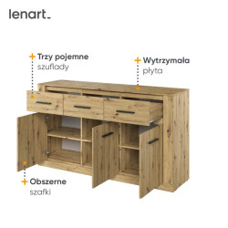 Komoda Arti AR-09 Dąb Artisan Lenart