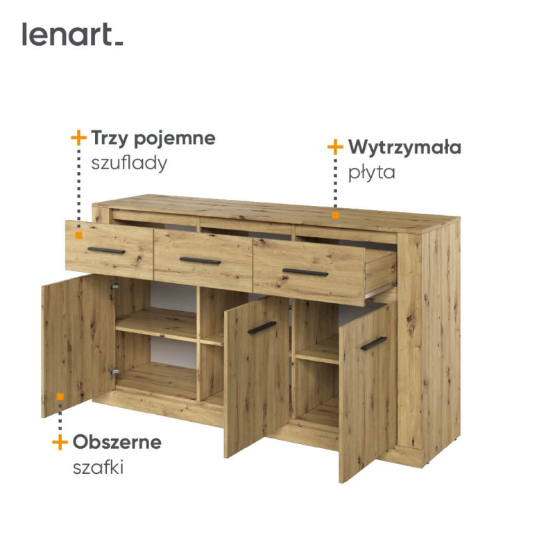 Komoda Arti AR-09 Dąb Artisan Lenart