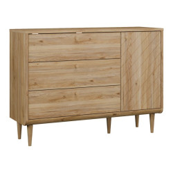 Komoda z szufladami 130 cm Monverre | dąb mauvella