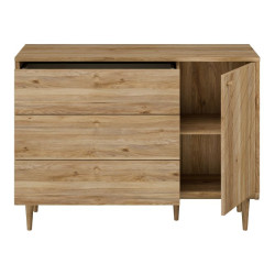 Komoda z szufladami 130 cm Monverre | dąb mauvella
