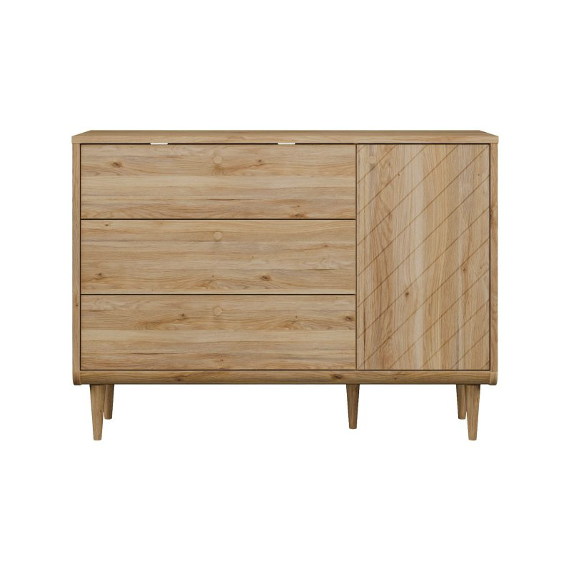 Komoda z szufladami 130 cm Monverre | dąb mauvella