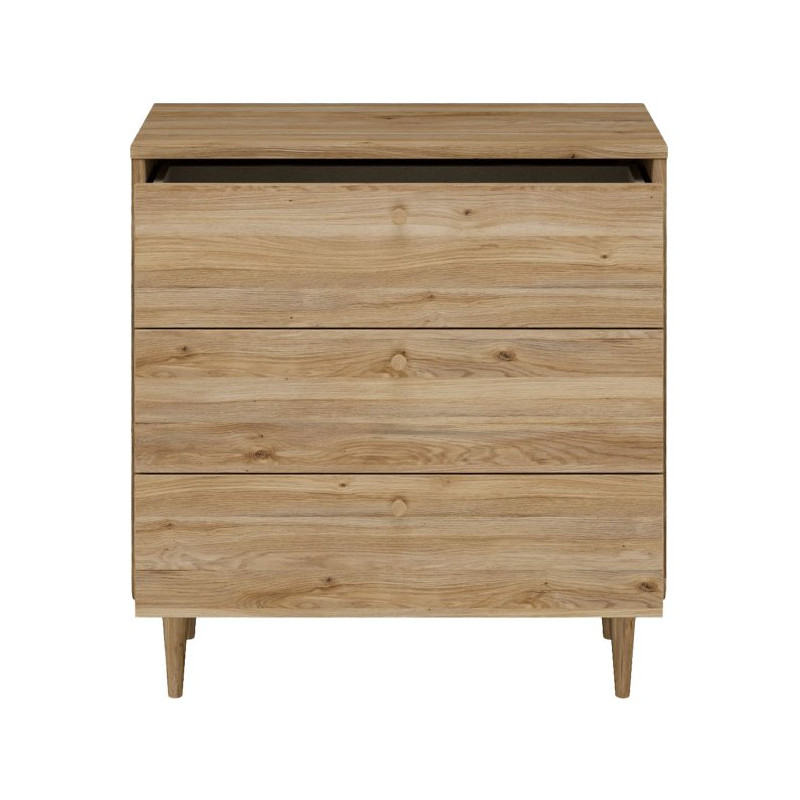 Mała komoda z szufladami 90 cm Monverre | dąb mauvella