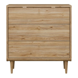 Mała komoda z szufladami 90 cm Monverre | dąb mauvella