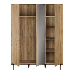 Szafa z lustrem 150 cm Monverre JPNS831 – funkcjonalna garderoba