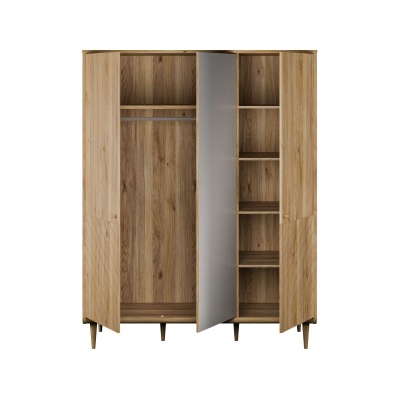 Szafa z lustrem 150 cm Monverre JPNS831 – funkcjonalna garderoba