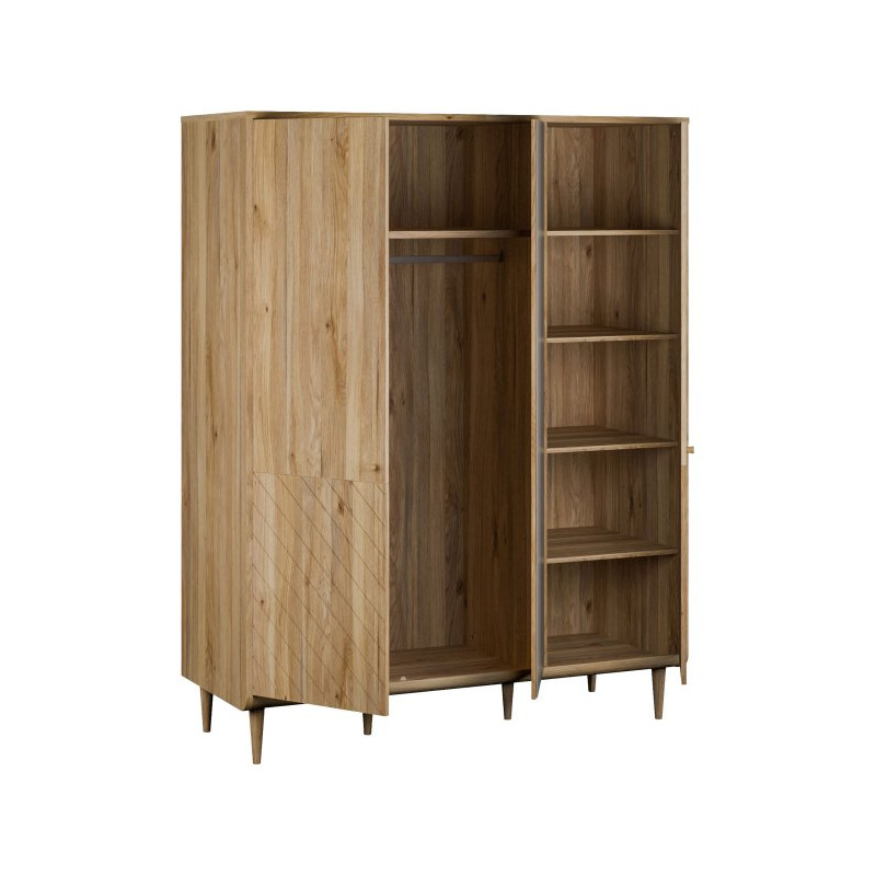 Szafa z lustrem 150 cm Monverre JPNS831 – funkcjonalna garderoba