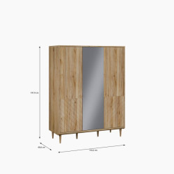 Szafa z lustrem 150 cm Monverre JPNS831 – funkcjonalna garderoba