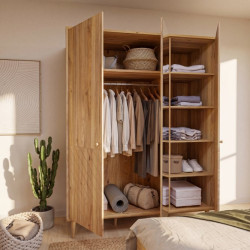 Szafa z lustrem 150 cm Monverre JPNS831 – funkcjonalna garderoba