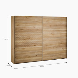 Szafa przesuwna 270 cm Monverre JPNS12311 dąb mauvella