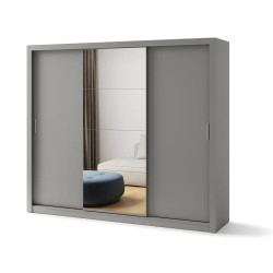 Szafa przesuwna 3D z lustrem Idea ID-01 Szary Lenart