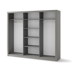 Szafa przesuwna 3D z lustrem Idea ID-01 Szary Lenart