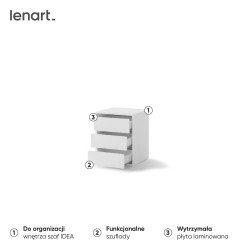 Kontenerek do szafy Idea ID-13 Biały Lenart