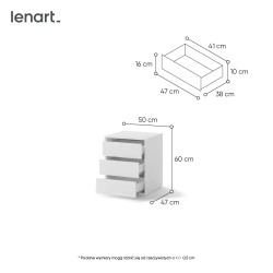 Kontenerek do szafy Idea ID-13 Biały Lenart