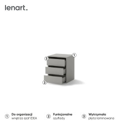 Kontenerek do szafy Idea ID-13 Szary Lenart