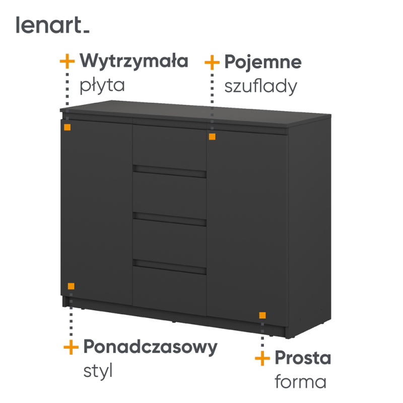 Komoda Idea ID-04 Lenart Kolekcja Idea