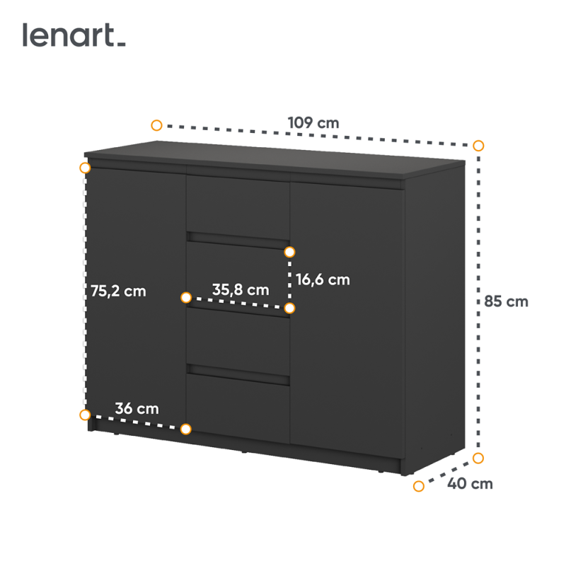 Komoda Idea ID-04 Lenart Kolekcja Idea