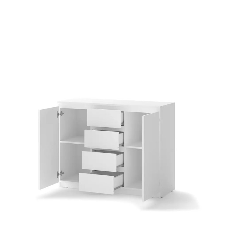 Komoda biała IDEA ID-04 2D4S 109 cm Lenart | Domowanie.pl