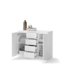 Komoda biała IDEA ID-04 2D4S 109 cm Lenart | Domowanie.pl