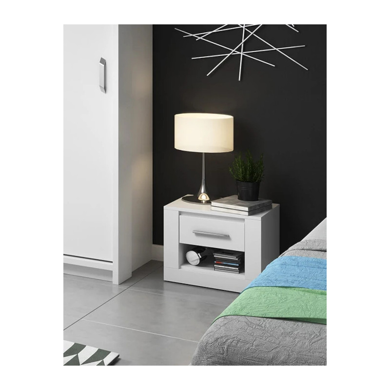 Stolik nocny biały IDEA ID-07 50 cm Lenart | Domowanie.pl