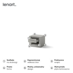 Szafka nocna Idea ID-07 Szary Lenart