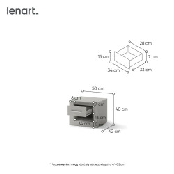 Szafka nocna Idea ID-07 Szary Lenart