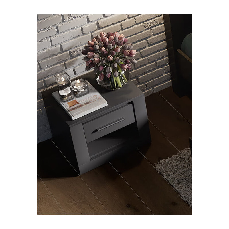 Stolik nocny szary IDEA ID-07 50 cm Lenart | Domowanie.pl
