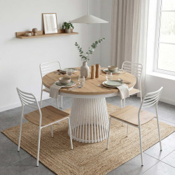 Stół Garda Artisan/Biały rozkładany 100–180 cm | Domowanie