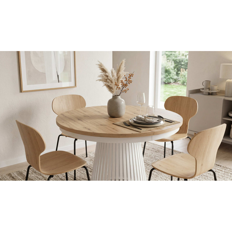 Stół Garda Artisan/Biały rozkładany 100–180 cm | Domowanie