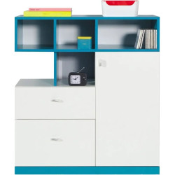 Komoda Mobi MO09 Biały Lux / Turkus Meblar