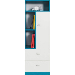 Regał Mobi MO07 Biały Lux / Turkus Meblar