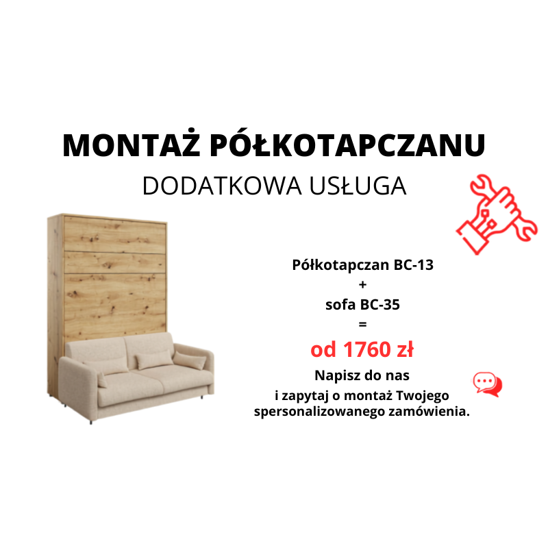 P&oacute;łkotapczan BC-13 BED CONCEPT z sofą BC-35 180 Lenart - domowanie.pl
