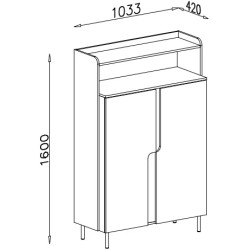 Komoda 103,2 cm Positano Dąb Mavelie/Macadamia | Kup teraz