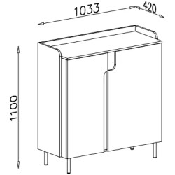Komoda Positano 113,2 cm z 4 półkami | Kup teraz