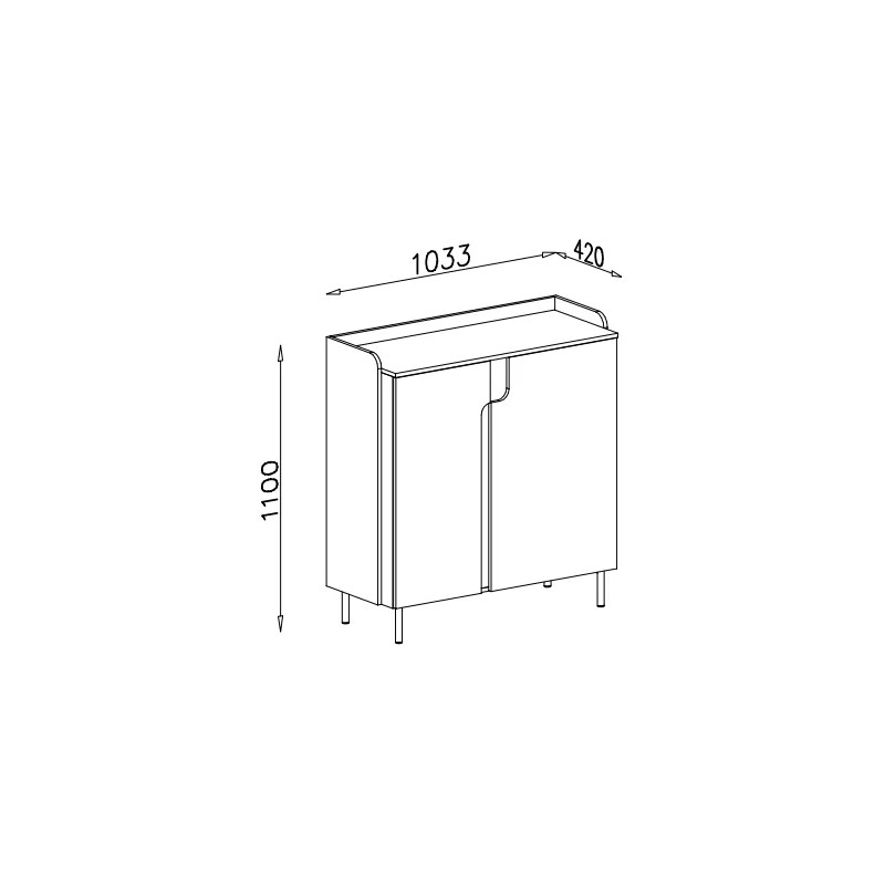 Komoda Positano 113,2 cm z 4 półkami | Kup teraz