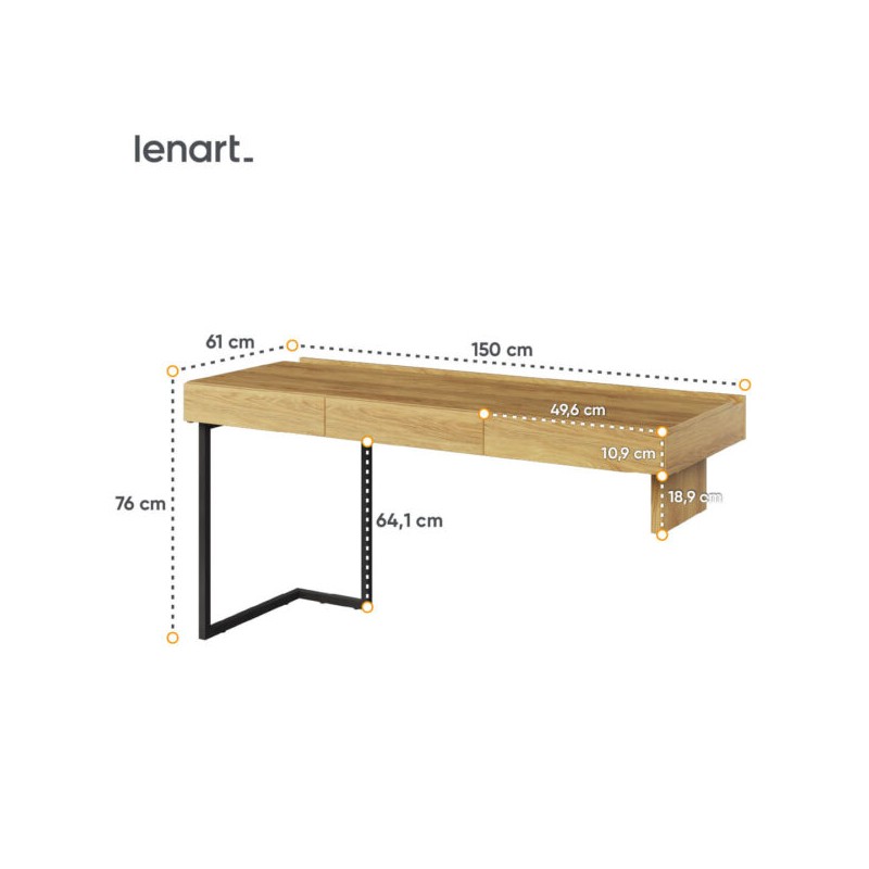 Biurko Teen Flex TF04 Lenart Meble