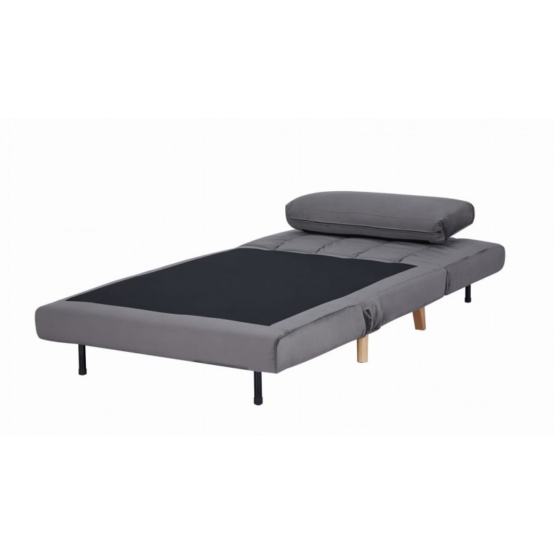 FOTEL BILLY VELVET SZARY TAP.139/BUK