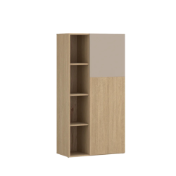 Regał zamknięty 70 cm Tao jodełka scandi/glina szara