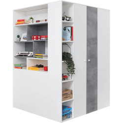 Szafa Sigma SI1 L/P Beton / Biały Lux Meblar