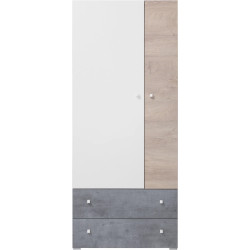 Szafa Sigma SI3 L/P Beton / Biały Lux / Dąb Meblar