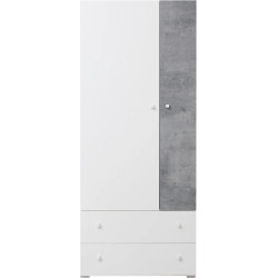 Szafa Sigma SI3 L/P Beton / Biały Lux Meblar