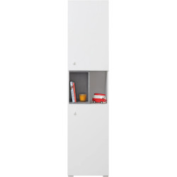 Regał Sigma SI5 L/P Beton / Biały Lux Meblar