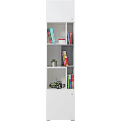 Regał Sigma SI6 L/P Beton / Biały Lux Meblar