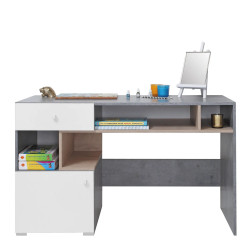 Biurko Sigma SI10 Beton / Biały Lux / Dąb Meblar