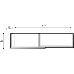 Półka wisząca Sigma SI14 Beton / Biały Lux Meblar
