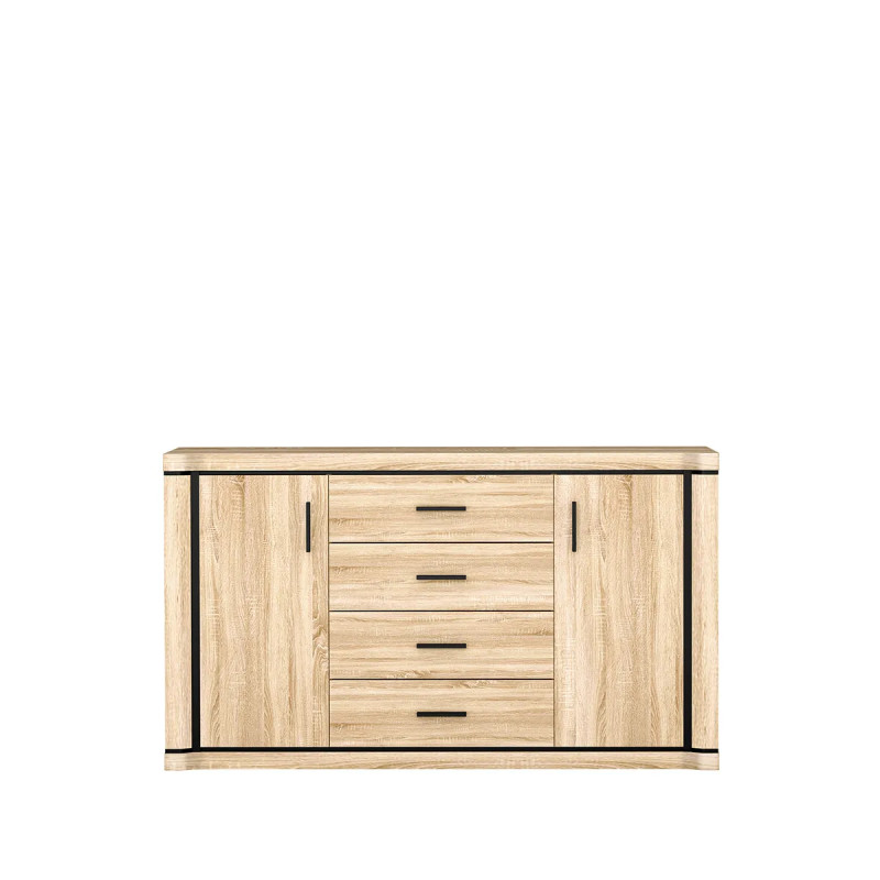 Komoda z szufladami Dallas 157cm dąb sonoma - domowanie.pl