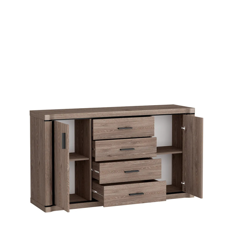 Komoda z szufladami Dallas 157cm dąb truflowy - domowanie.pl